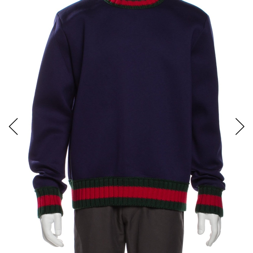 Gucci Web Accent Crewneck Sweater Size Large NWT